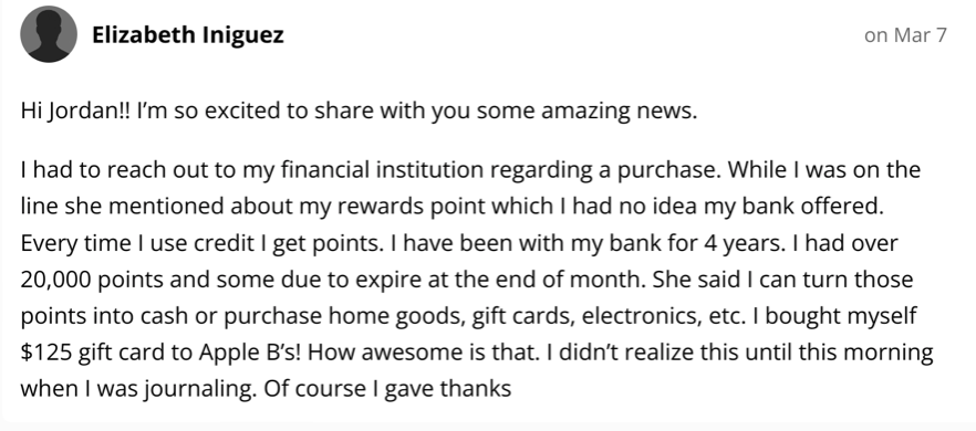 Student testimonial 2